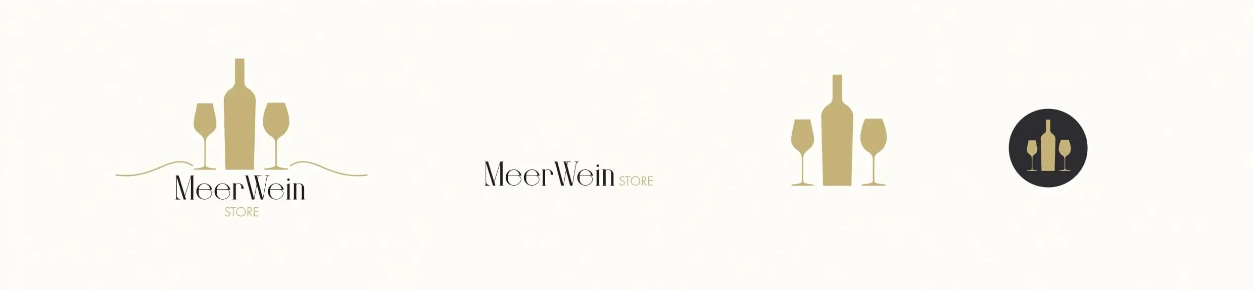 Ansicht der verschiedenen Logovarianten Meerweinstore